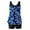 #2_Navy, variant on Women's Floral Printed Tummy Control Tankini Set - Flowy Blouson Top & Boyshorts, Vintage Modest Two Piece Swimwear