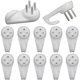 thumbnail image 1 of 100pcs Invisible Nail Screws Wall Hooks No Trace Picture Hangers Non-mark Hook,20x42mm, 1 of 5