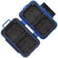 thumbnail image 4 of Memory Card Case Holder, Memory Card Hard Protector Case Professional Water-Resistant Anti-Shock Compact Camera Card Hard Storage Box for 8 SD Cards 4 CF Cards 12 Micro SD/TF Cards (Blue), 4 of 5
