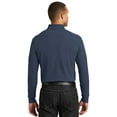 thumbnail image 2 of Port Authority Long Sleeve Core Classic Pique Polo-2XL (River Blue Navy), 2 of 6