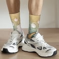 thumbnail image 4 of Uemuo Starfish And Seashell Pattern Women's Crew Socks, Soft Durable Breathable Moisture-Wicking with Odor Control Cotton socks, 4 of 9