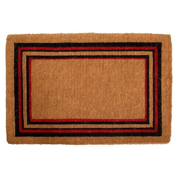 Calloway Mills 180061830NP 18 x 30 x 1.5 in. Esquire Rectangular Doormat - Natural, Black & Red