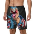 thumbnail image 2 of Gaeub Blue Dinosaur Mens Swim Trunks Stretch Beach Shorts Quick Dry for Men Swim Shorts Swimwear with Pockets- 3X-Large, 2 of 9