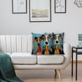 thumbnail image 3 of BKER Abstract Color Polyester Animal Throw Pillow Covers Featuring Dogs And Cats For Home Sofa Decoration", 3 of 4