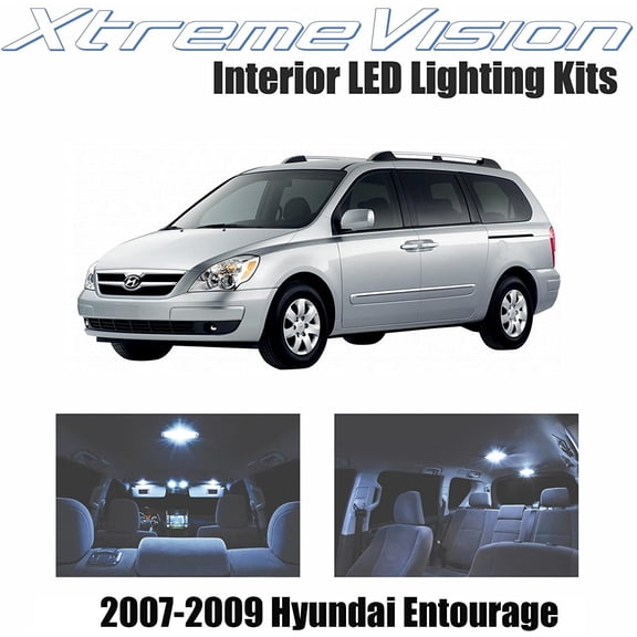 XtremeVision Interior LED for Hyundai Entourage 2007-2009 5 Pieces Cool White Interior LED Kit   Installation Tool