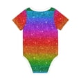 thumbnail image 5 of Balery Rainbow Glitter Pattern Baby Climbing Clothes Infant Bodysuit Cute Infant Bodysuit Baby Romper-6 Months, 5 of 7