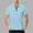 76 Light Blue, variant on guisaled Men Shirts Quarter Zipper Solid Color Golf T-Shirt Summer Dressy Casual Short Sleeve Henley Shirts Quick Dry Tees