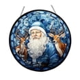 thumbnail image 3 of Adorno colgante de ventana de Papá Noel navideño, decoración interior y exterior, multifuncional para escaleras, , decoración de puerta de Diámetro 30cm, 3 of 8