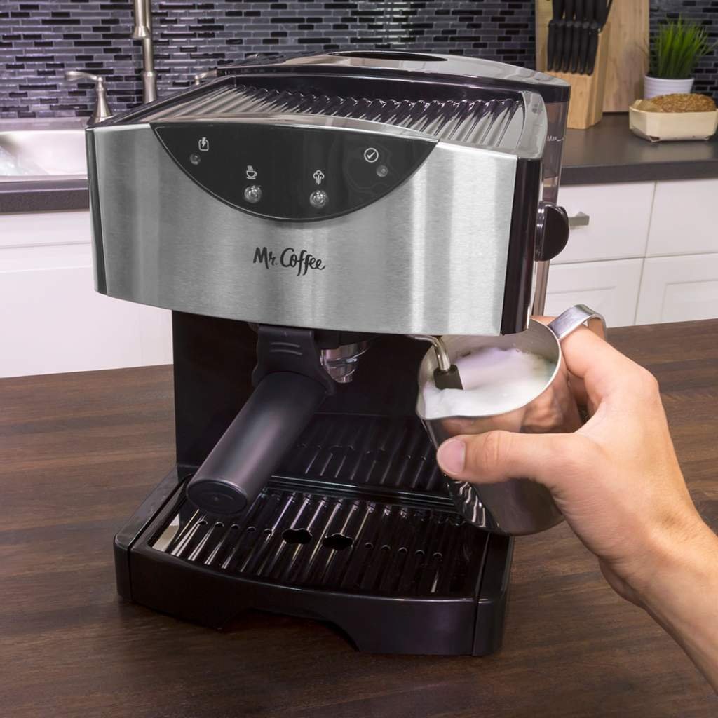 Mr. Coffee 2 Shot Pump Espresso & Cappuccino Maker, Black - image 4 of 8