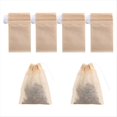 thumbnail image 1 of Paquete de 400 Bolsitas de Filtro de Té Desechables con Cordón, Infusor de Té de Papel Sin Blanquear Seguro, Bolsa Vacía con Cordón para Té de Hojas Sueltas., 1 of 5
