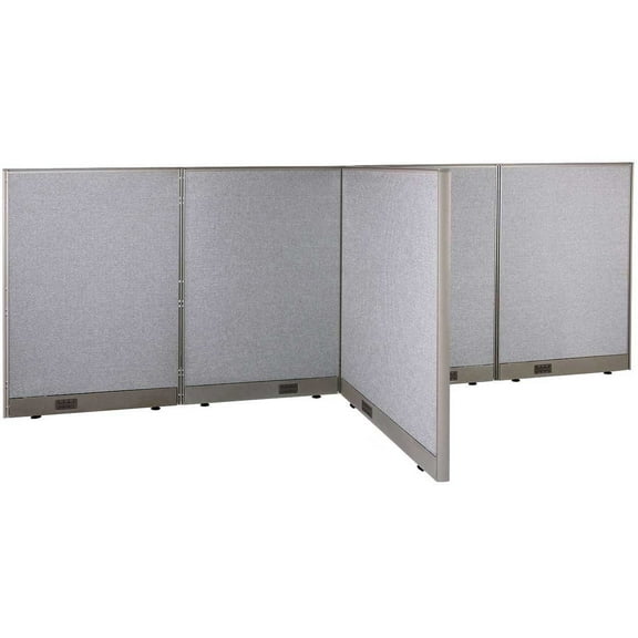 GOF T-shaped Freestanding Partition (36”D x 120”W x 48”H) Office Room Divider, Privacy Screen, Workstation Cubicle