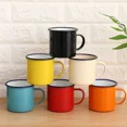 thumbnail image 7 of Enamel Coffee Mugs 350ML Creative  Cup Travel Tea  Milk Enamelware  Home Kitchen Drinkware Christmas Party Gifts (5,350ML), 7 of 7