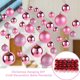 thumbnail image 5 of Matsuzay 30 piezas de bolas de Navidad adornos inastillables decoraciones para árboles de Navidad juego de bolas colgantes para decoración de fiesta de Kits de decoración para fiestas Rojo Matsuzay HA007626-03B, 5 of 6