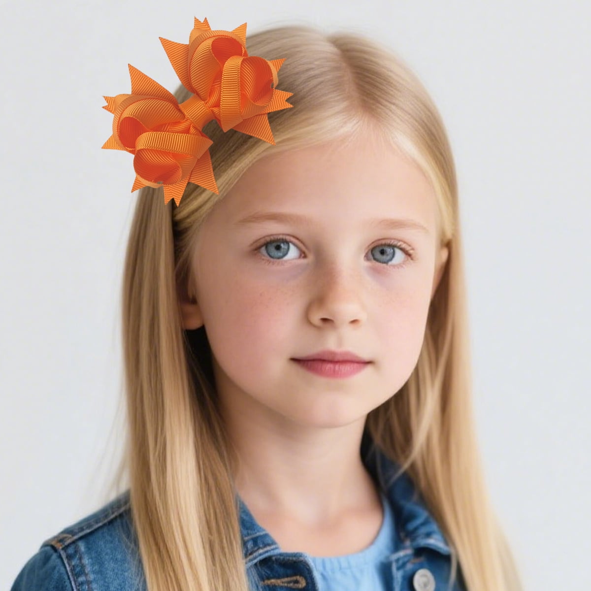 JoyBowie 12 Pcs 3.5 Inch Star-Tipped Grosgrain Hair Bows, Alligator Clips for Girls