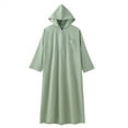 thumbnail image 2 of Mercatoo Boys Muslim Thobe Full Length Long Sleeve Zipper Solid Hooded Islami1 Ramadan Kaftan Robes Kids Soft Prayer Arabic Abaya, 2 of 8