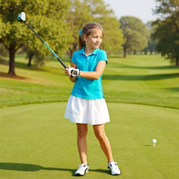 Resenkos Golf Carry Bag Set ,Golf Cart Bag Set,Junior Complete Golf Club Set for Kids with Rain Hood Right Hand Children Golf Age 8-10 Years Old-Blue