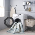 thumbnail image 3 of SAFAVIEH Martha Stewart Martha Floral Machine Washable Area Rug, Ivory/Light Blue, 5' x 8', 3 of 11
