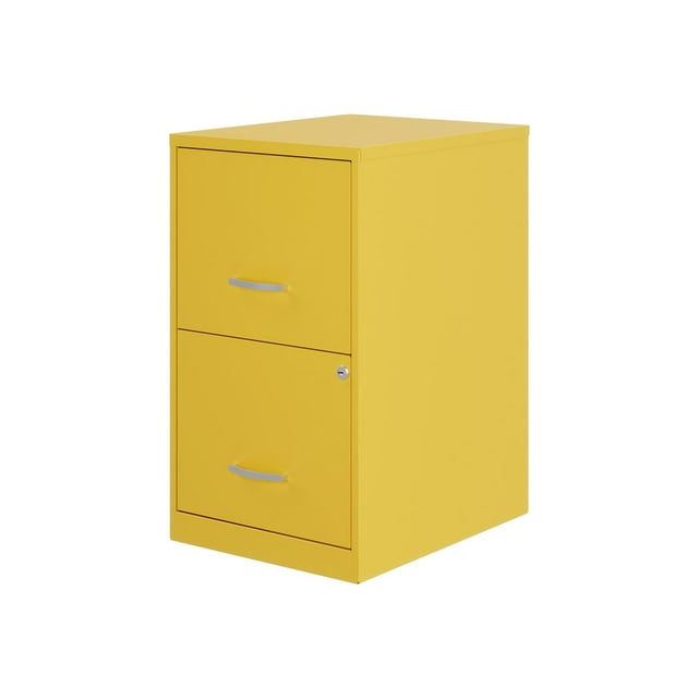 Space Solutions Classeur Métallique à 2 Tiroirs de 18 Po Jaune/Goldfinch