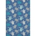 thumbnail image 2 of Addison Rugs Mayfield Washable Coastal Turtles Blue Rectangle Rug, 5' x 7'6", 2 of 6