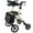 Gold, variant on WalkMate Foldable Rollator Walker with Height-Adjustable Seat, 10 Wheels, Compact Folding Design, Lightweight Mobility Walking Aid for Seniors Taller 5.3~7ft, Silver