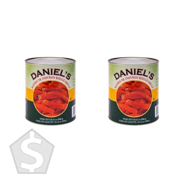 Daniel's Bandes de Piments Rouges Rôtis, 2,84 L - Lot de 2