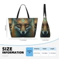 thumbnail image 4 of Fotbe Vintage Pattern Fox Bolsa de Viaje para Playa - Resistente al Agua, Bolsa Tote de Gran Capacidad y Ligera con 7 Bolsillos para Mujeres y Hombres, 4 of 7