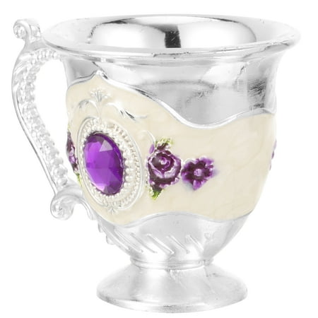 

European Style Metal Small Wine Cup Decorative Wine Cup Flower Pattern Wine Cup