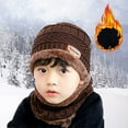 thumbnail image 5 of MSJUHEG Hats For Men Beanie Boys And Scarf Hat Three Piece Girls Knit Baby Windproof Warm Thicken Cap Gloves Winter Hats Bomber Hats Coffee One Size, 5 of 5