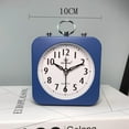 Silent Alarm Clock Modern Square Quartz Movement Bedside Analog Dial Desk