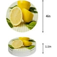 thumbnail image 1 of FMSHPON Lemon Set of 8 Round Coaster for Drinks, Absorbent Ceramic Stone Coasters Cup Mat with Cork Base for Home Kitchen Room Coffee Table Bar Decor, 1 of 5