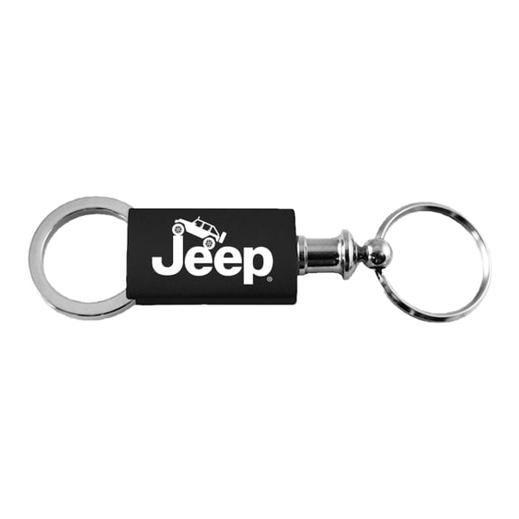Jeep Climbing Anodized Aluminum Valet Key Fob (Black)