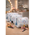 thumbnail image 3 of Floral Quilted Cosmetic Bag Set for Women, Pack of 3 Makeup Organizer Pouches, Travel Toiletry Storage Zipper Bags, 3 of 5