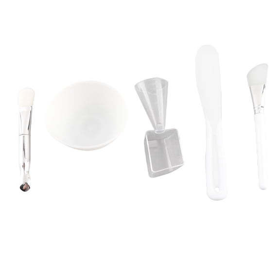 YAHHU DIY Facial Mask Tool Set – Silicone Bowl, Brush, Spatula, Measuring Cup & Spoon – 5‑Piece Skin Care Mixing Kit