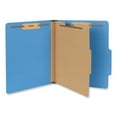 thumbnail image 4 of Bright Colored Pressboard Classification Folders 1 Divider, Letter Size, Cobalt Blue, 10/Box, 4 of 7