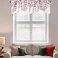 thumbnail image 3 of Tie Up Valances for Windows, Pink Leaves Adjustable Valance Curtains Window Treatment for Living Room/Bedroom Windows, Summer Botanical Rod Pocket Kitchen Curtains & Drapes 60x18 Inch, 3 of 9