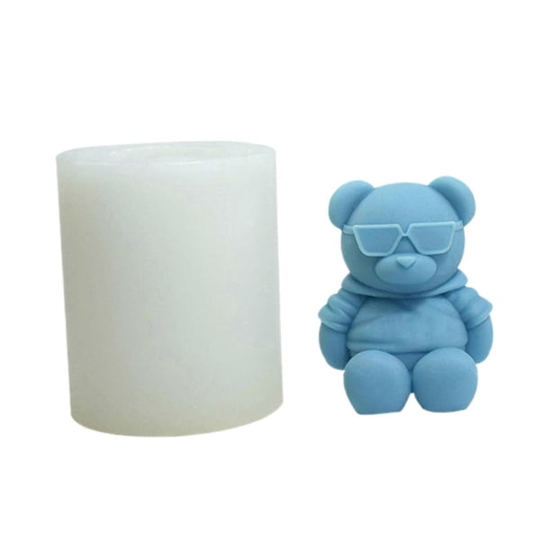 Bear Shaped Candle Silicone Molds for Candle Soap Table Ornaments Gypsum Decorations, Epoxy Resin Silicone Molds