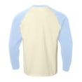 thumbnail image 5 of LUOGENLI Male T-shirts for Mens Male off Shoulder Contrasting Color Raglan Sleeve T Shirt Base Shirt T-shirts for Men Graphic Tee Funny Summer Clothes Light Blue S, 5 of 5