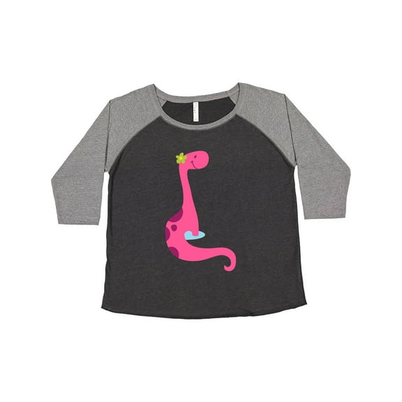 Inktastic Cute Pink Dinosaur Women's Plus Size T-Shirt