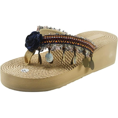 

Womens Slippers Comfy Anti-Slip Flip Flops for Women Beach Roman Large Size Women s Travel Sandal