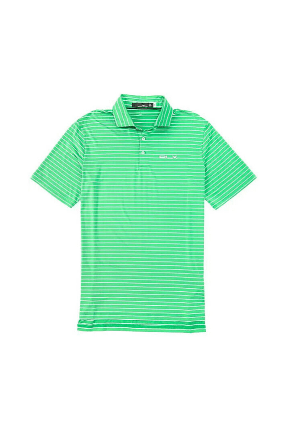 RLX Polo Ralph Lauren Classic-Fit Stripe Performance Short-Sleeve Polo Shirt, M