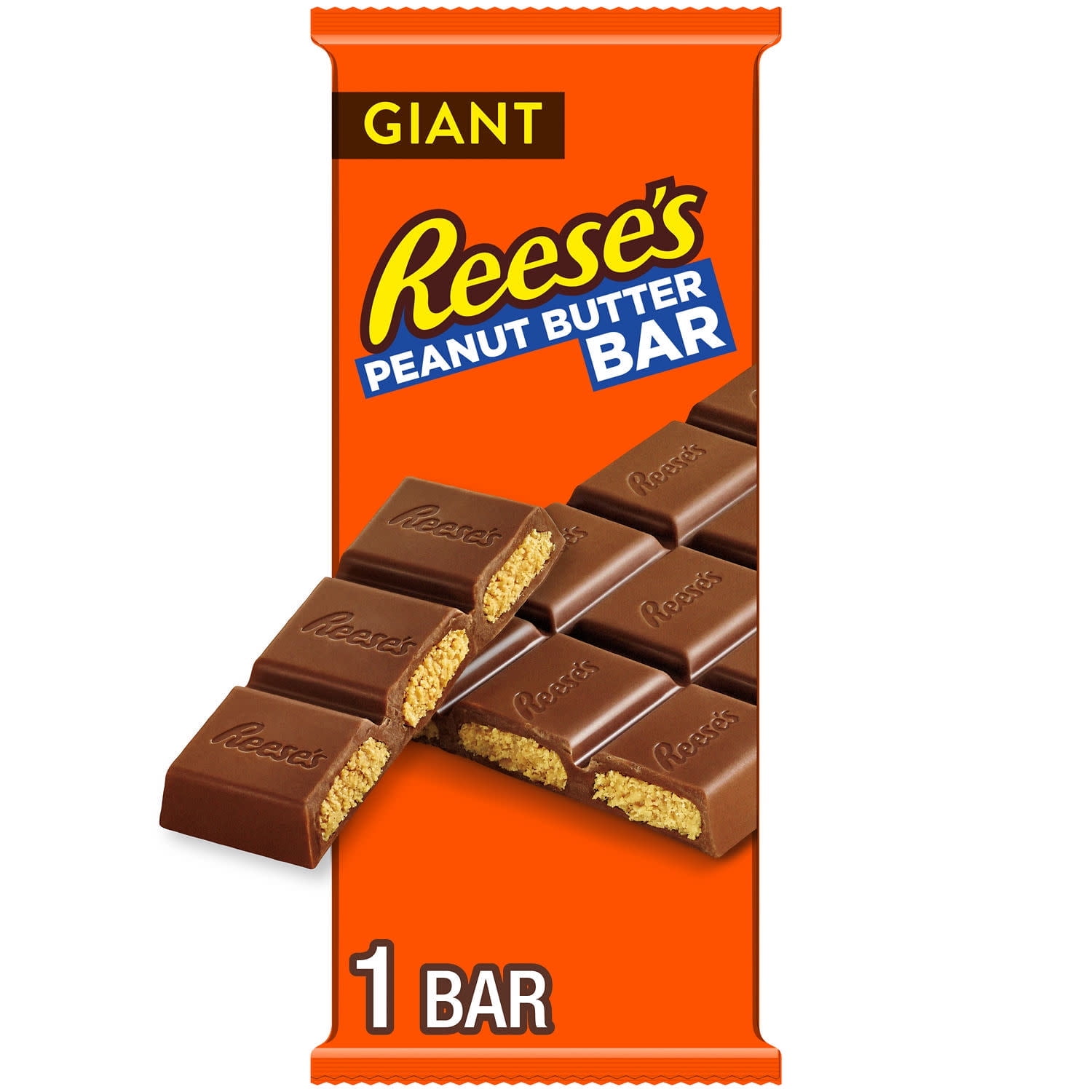 Reese's Chocolate Peanut Butter Creme Giant Bar 7.37 oz Candy, With Olive Green Bowl
