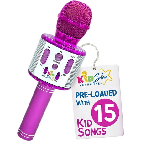 Move2Play Kids Star Karaoke, Kids Bluetooth Microphone, + 15 Pre-Loaded Nursery Rhymes, Boy & Girls Toy, Gift for 2, 3, 4, 5, 6+ Years Old
