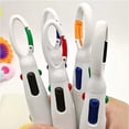 thumbnail image 4 of VEFSU Set Of 2 Mini 4 In 1 Multi Colored Ink Ballpoint Pen with Keychain,Retractable Shuttle Pens with Carabiner Clip,Multi Colored Pens for Nurses,Stocking Stuffer Gifts, Party Favors, 4 of 6