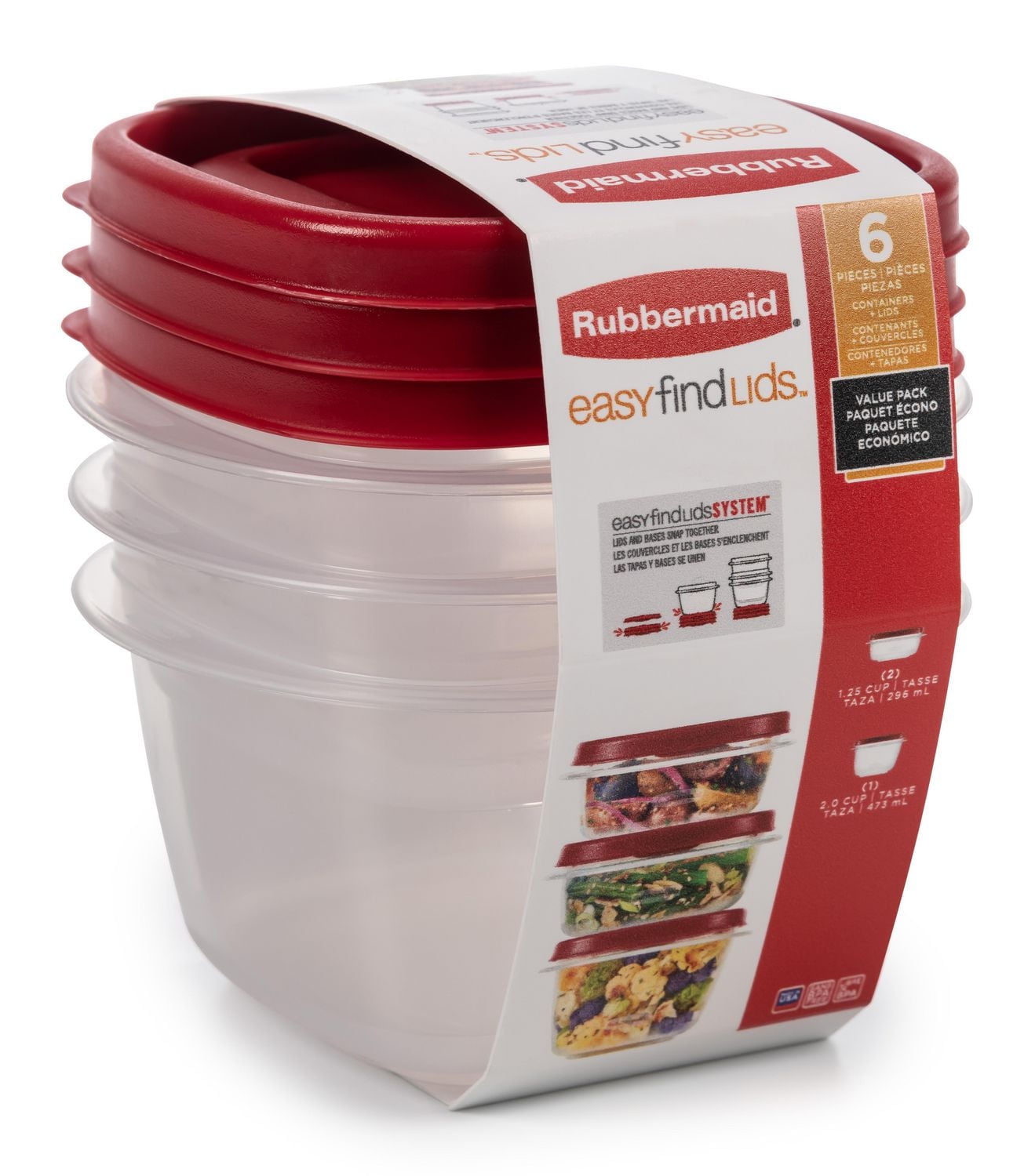 Rubbermaid Easy-Find Lid Food Storage Container Value Pack