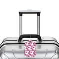 thumbnail image 5 of Hirioo Orchids Flowers Print Leather Luggage Tag with Stainless Steel Loop ,Privacy Flap and Address Card for Travel Bag Suitcase-2 PCS, 5 of 5