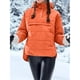 thumbnail image 4 of Chaqueta Acolchada Oversize para Mujer, Estilo Dolman, con Capucha, Larga, Cálida y Estilo Top Naranja L, 4 of 8