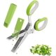 thumbnail image 1 of 3pcs Stainless Steel Multi-Function Kitchen Scissors,Wire Stripper,Safety Cover and Cleaning Comb and 5 Blades, 1 of 5