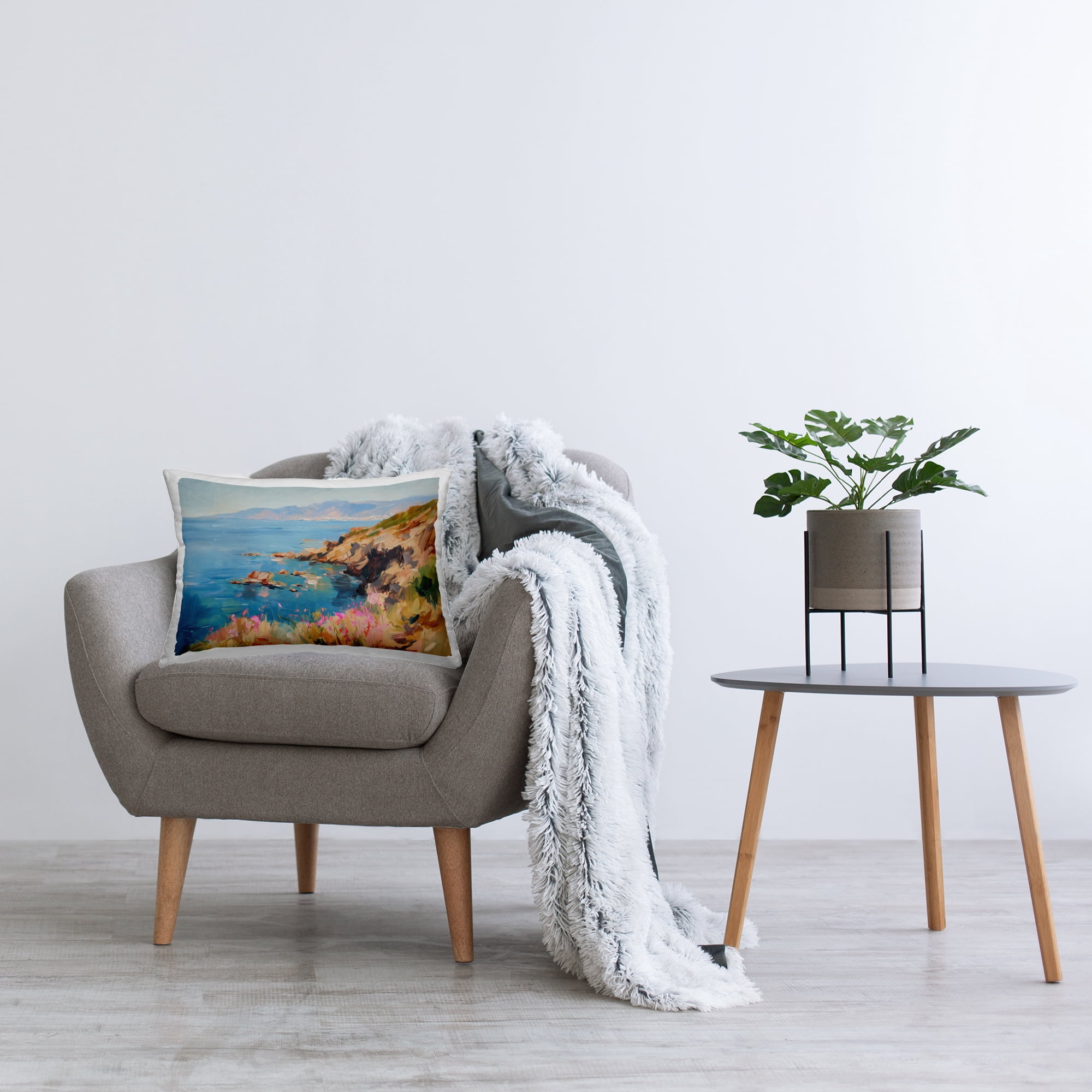 Stupell Industries Where Mountains Meet Sea Decorative Printed Throw Pillow, design by Svetlana Aleynikova