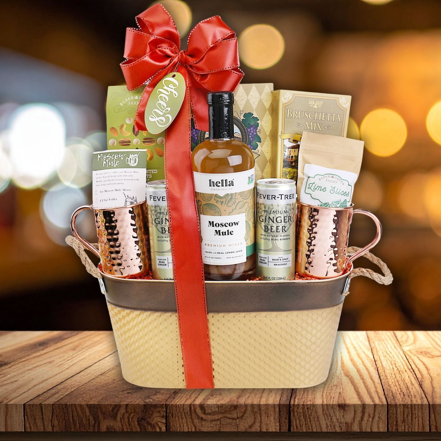 Alder Creek Gift Baskets Moscow Mule Gift Basket (9 Items Per Gift)