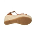 thumbnail image 4 of M by Bruno Magli Estra Leather Wedge Sandal, 9.5, Brown, 4 of 5